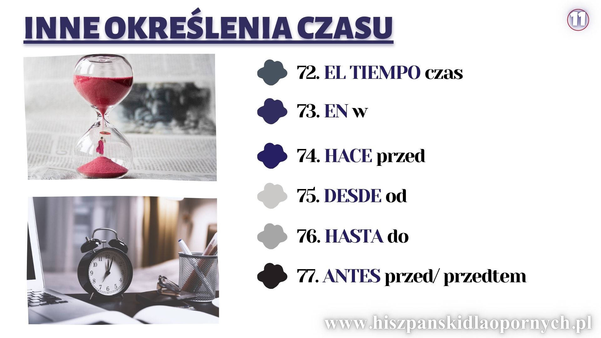 Inne hiszpańskie słowa związane z czasem