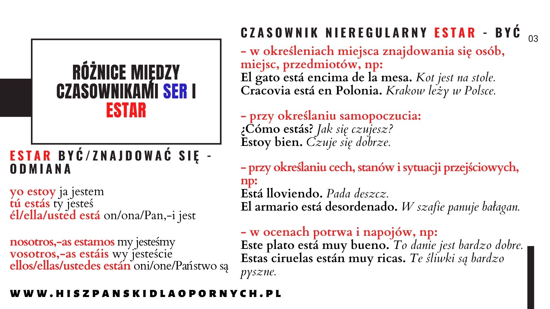 gramatyka hiszpanska