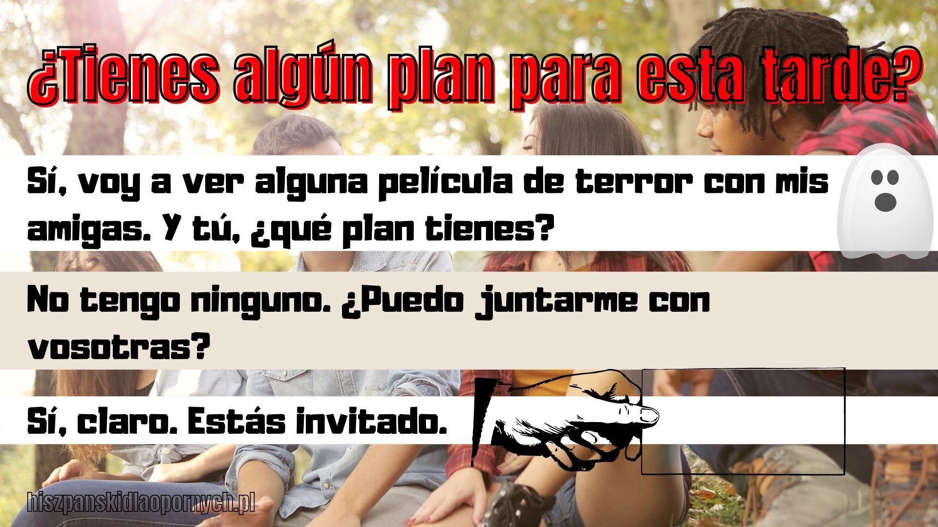 ¿Qué plan tenemos para esta tarde? ¡Vamos a cenar!/ czas przyszly bezposredni jezyk hiszpanski dla poczatkujacych/ konstrukcja ir + a + bezokolicznik hiszpanski dla poczatkujacych