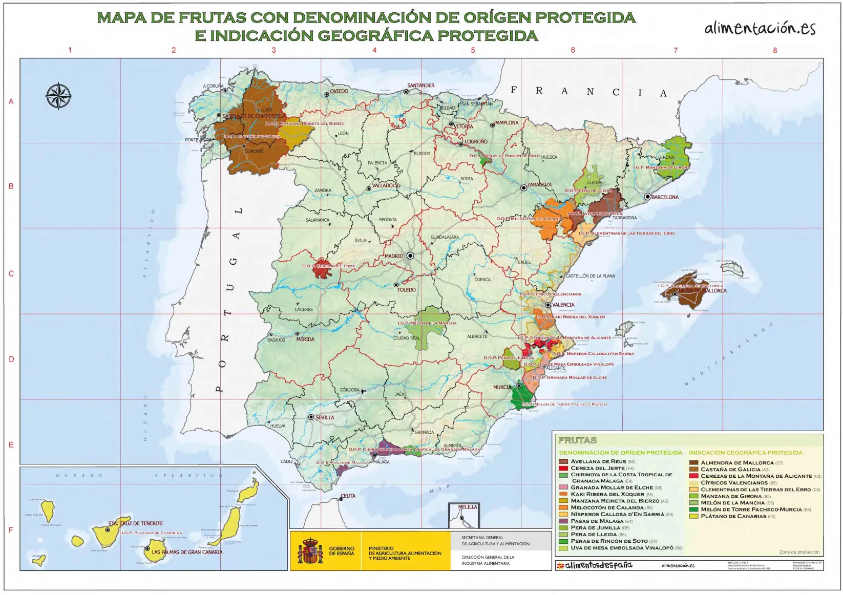 Vocabulario de las frutas en español :) Hiszpanskie chronione nazwy owoców